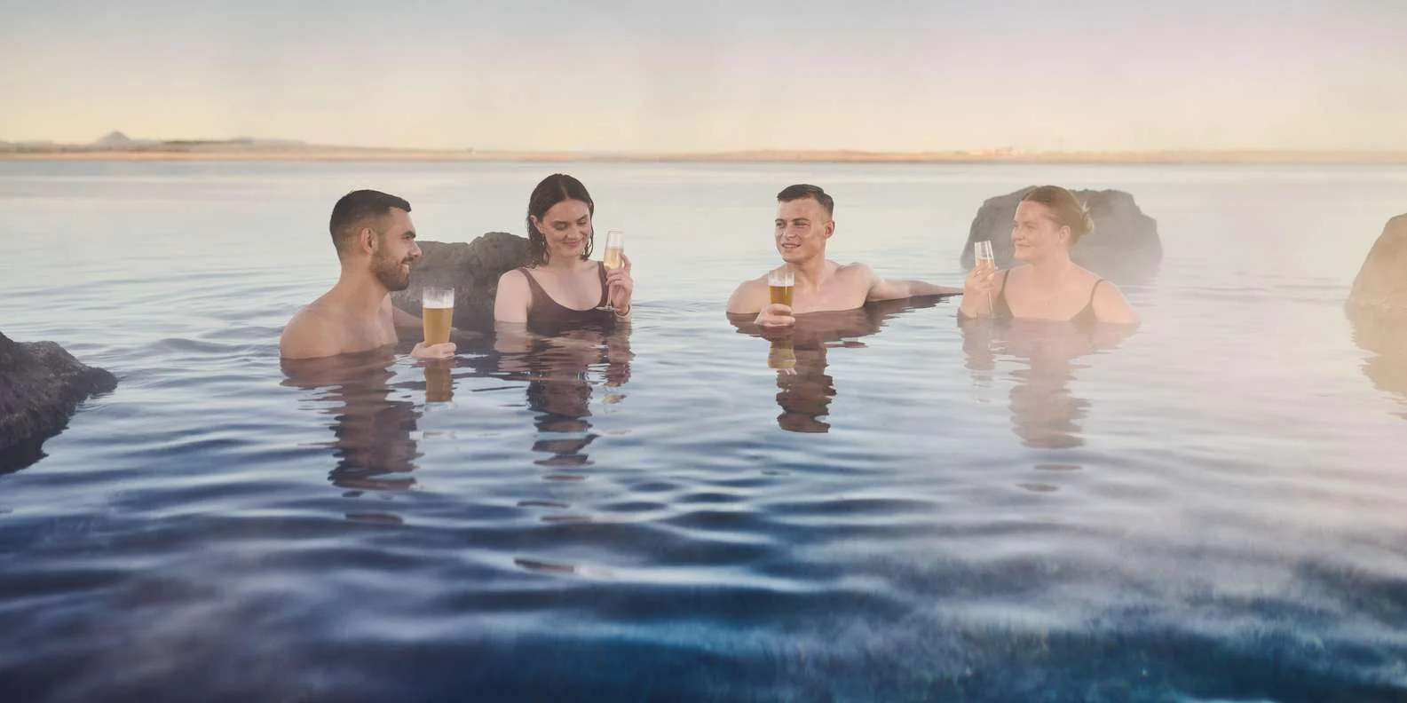 Relaxing in Iceland hot springs